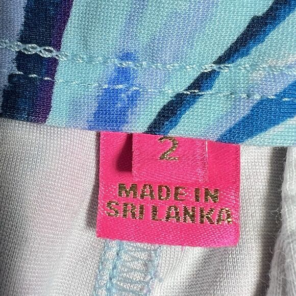 Lilly Pulitzer Buttercup Knit Stretch Shorts Scalloped SZ 2 Mr. Peacock 001272 - Picture 10 of 12